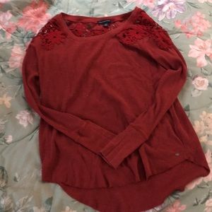 Red long sleeve shirt